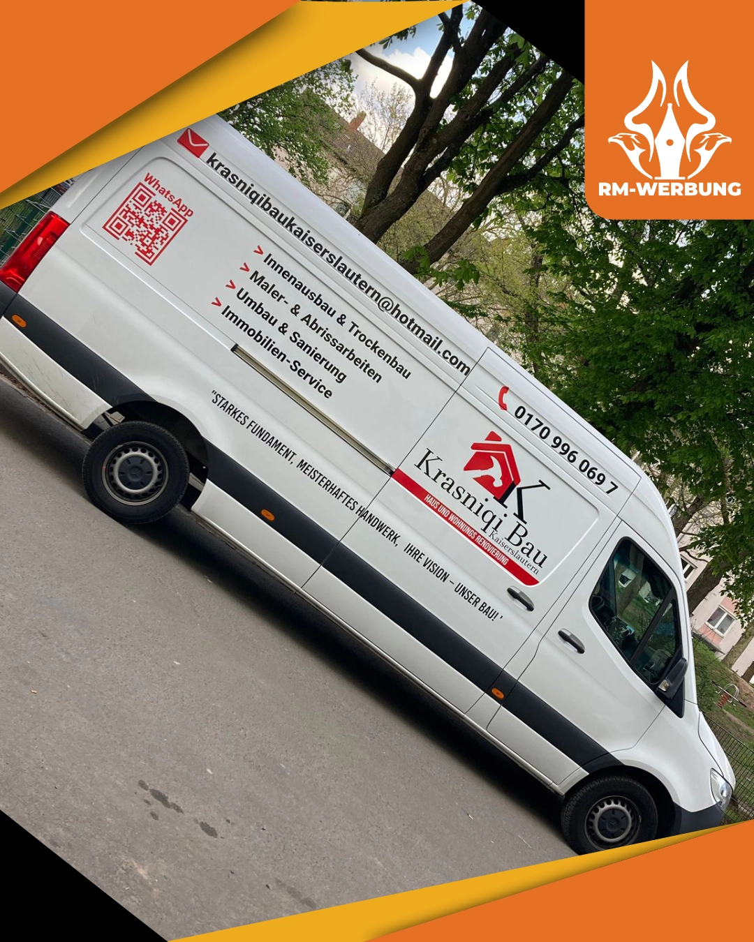 Fahrzeugfolierung in Kaiserslautern: Neuer Look für den Fuhrpark von Krasniqi Bau