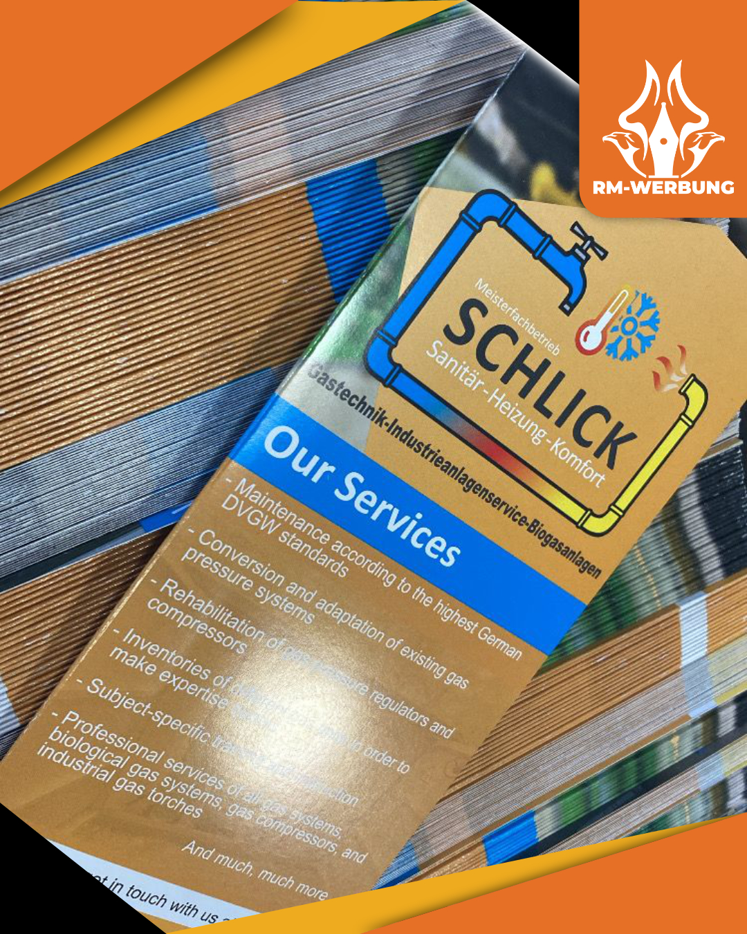 Neue Werbeflyer für Schlick SHK erfolgreich umgesetzt